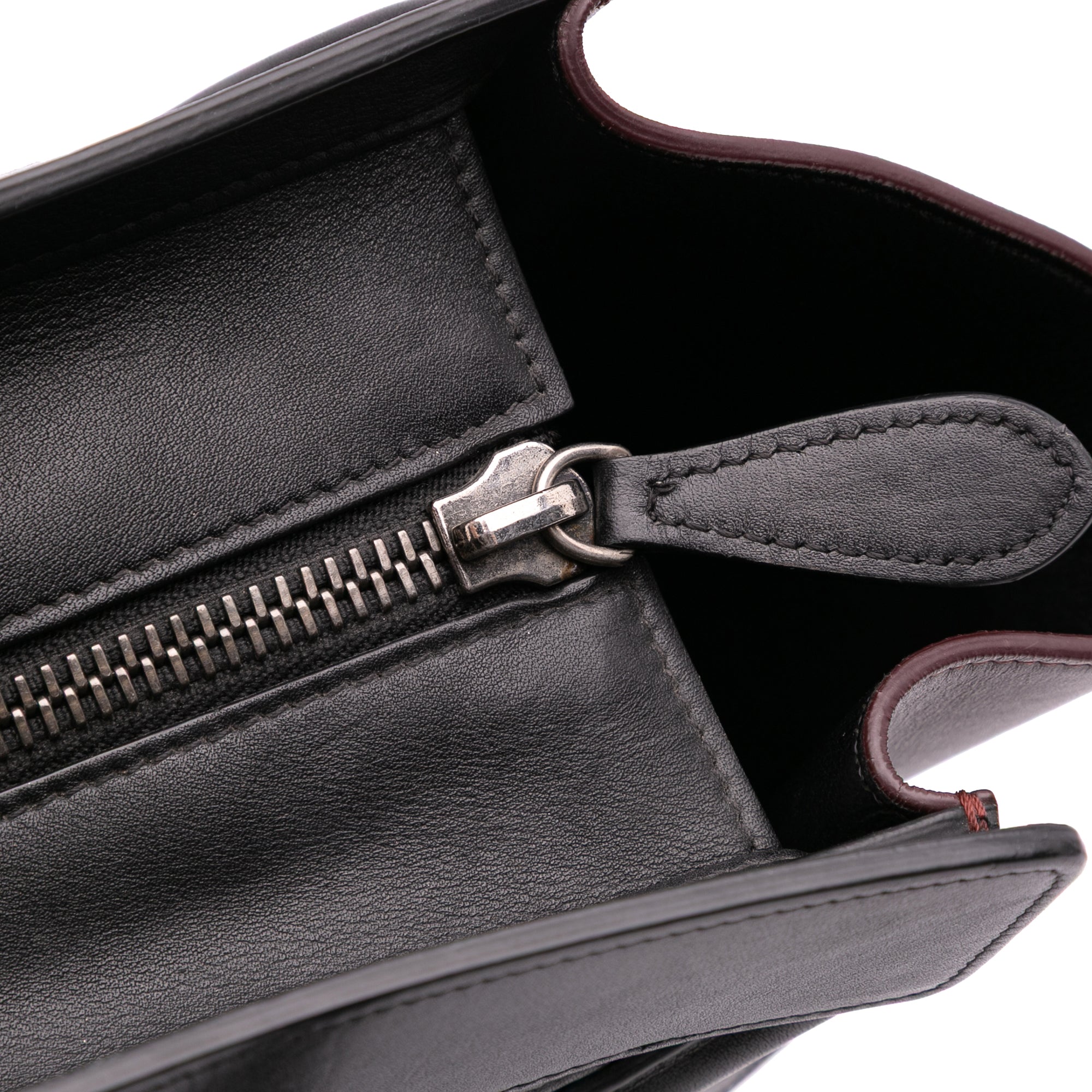 Micro Tricolor Leather Luggage Tote