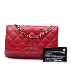 CC Lambskin Wallet on Chain