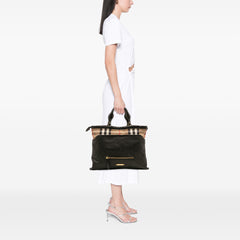 House Check Trimmed Leather Big Crush Convertible Tote