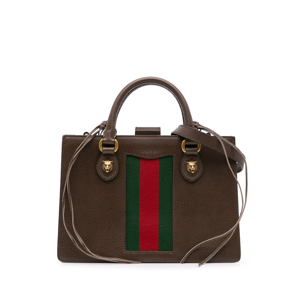 Medium Grained Calfskin Animalier Web Satchel
