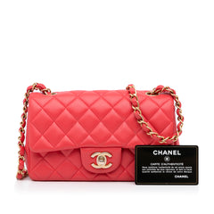 Mini Rectangular Classic Lambskin Single Flap