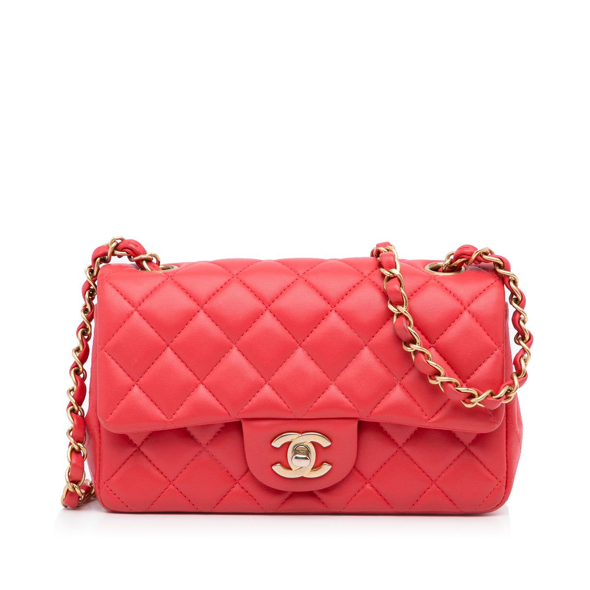 Mini Rectangular Classic Lambskin Single Flap