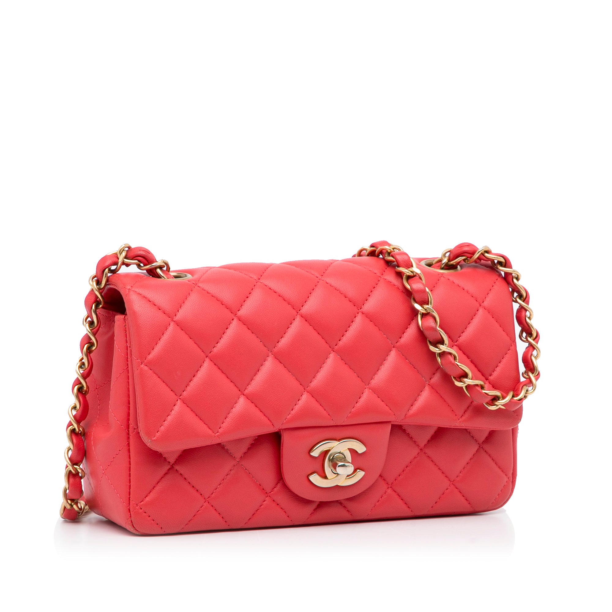 Mini Rectangular Classic Lambskin Single Flap