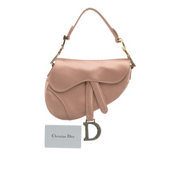Mini Satin Crystal Embellished Saddle Bag