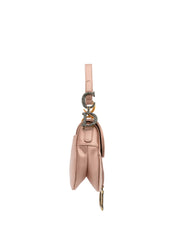 Mini Satin Crystal Embellished Saddle Bag