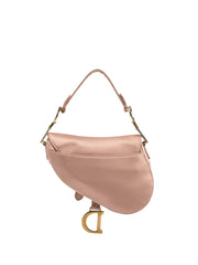Mini Satin Crystal Embellished Saddle Bag