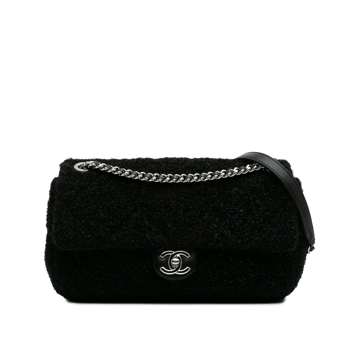 Medium Quilted Metallic Knit Pluto Glitter Flap