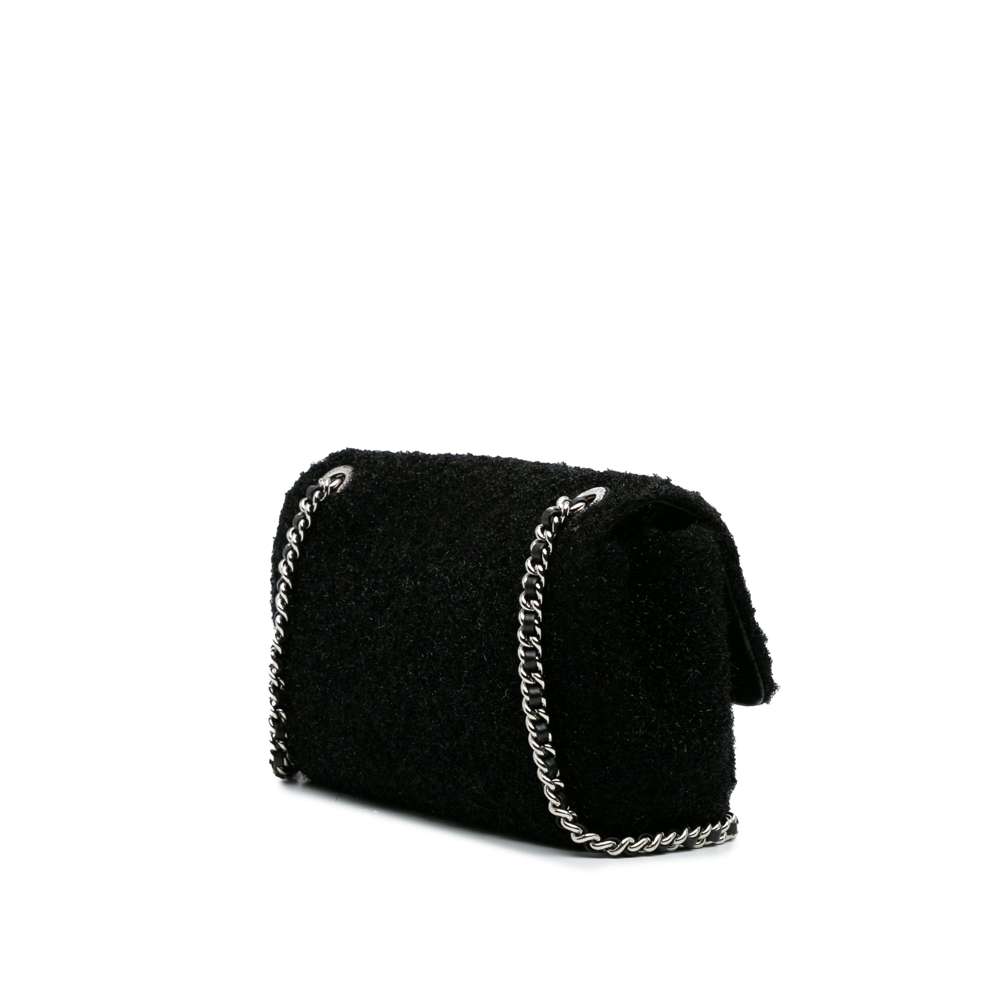 Medium Quilted Metallic Knit Pluto Glitter Flap