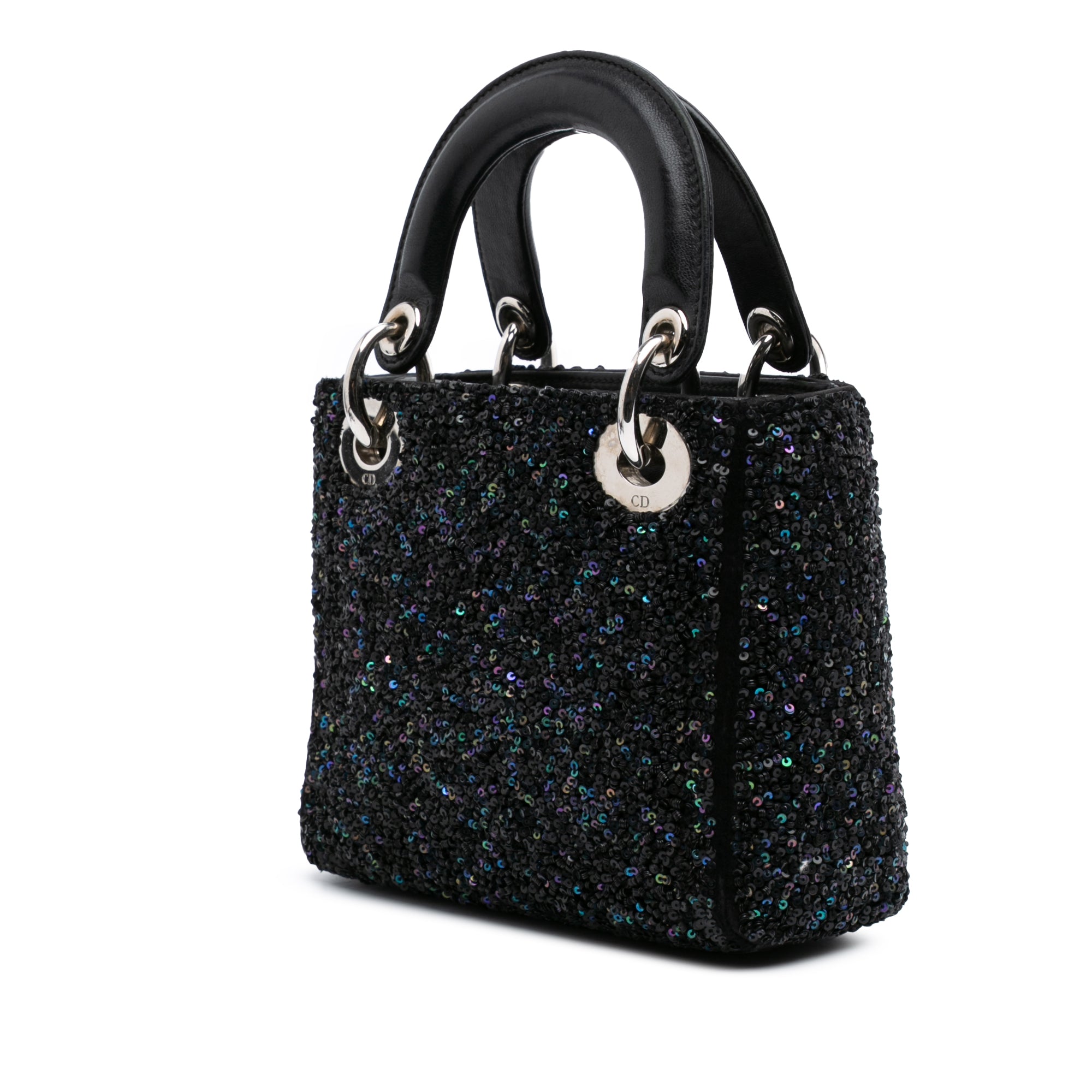 Mini Satin Sequin Embellished Lady Dior