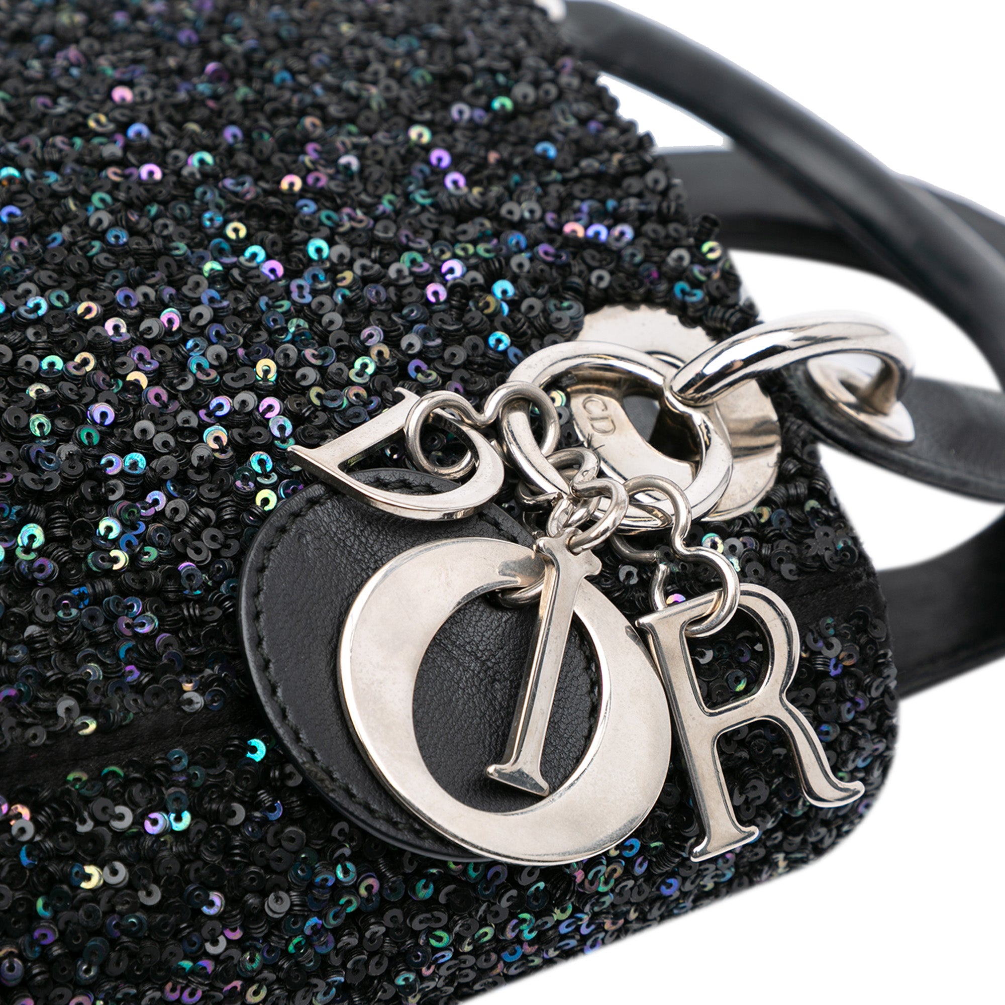 Mini Satin Sequin Embellished Lady Dior