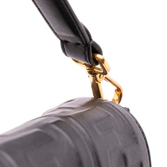 Zucca Embossed Leather Baguette Satchel
