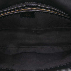 Zucca Embossed Leather Baguette Satchel