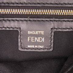 Zucca Embossed Leather Baguette Satchel
