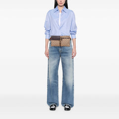 GG Canvas Web Double Pocket Belt Bag