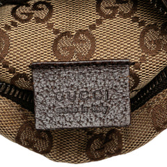 GG Canvas Web Double Pocket Belt Bag