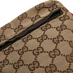 GG Canvas Web Double Pocket Belt Bag