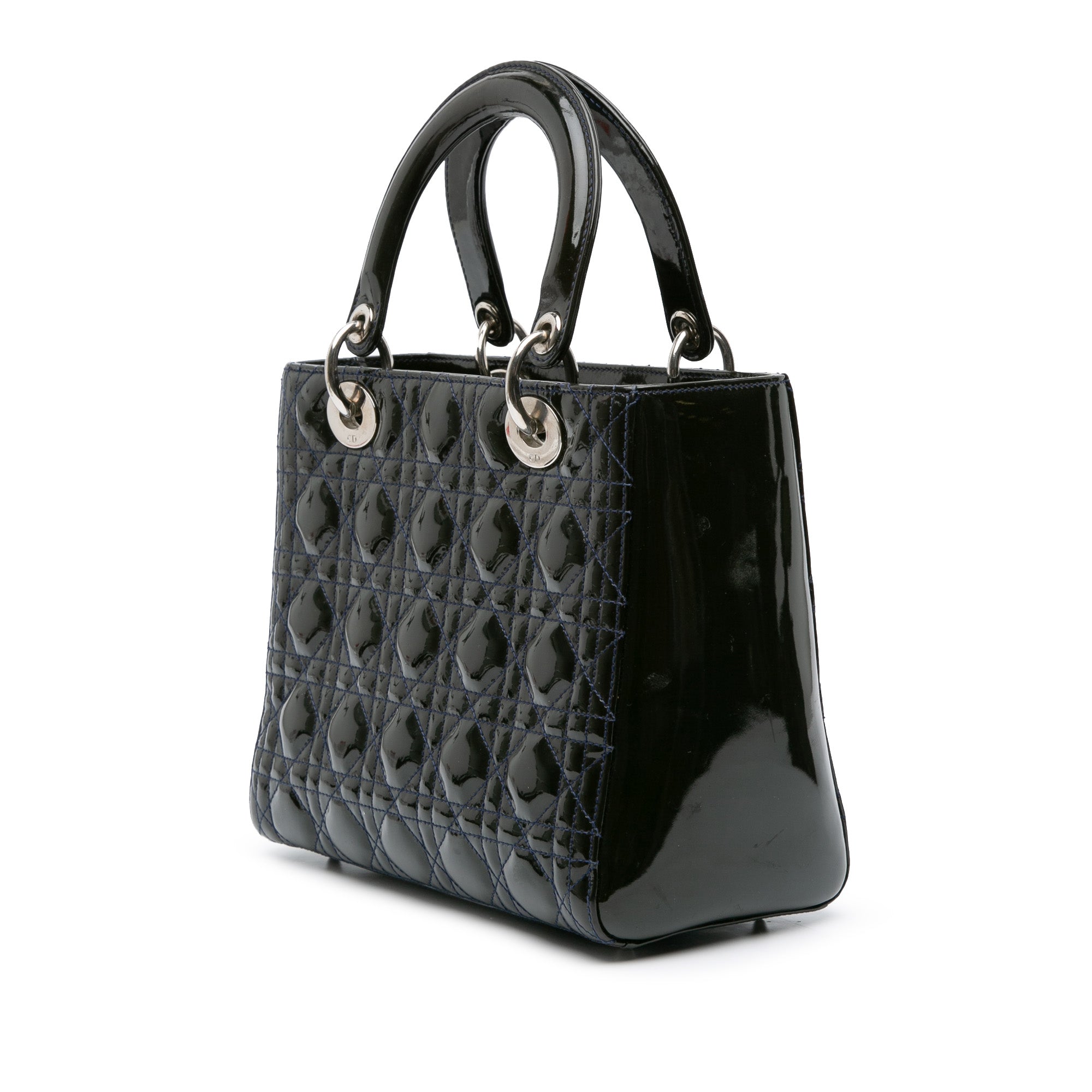Medium Patent Cannage Lady Dior