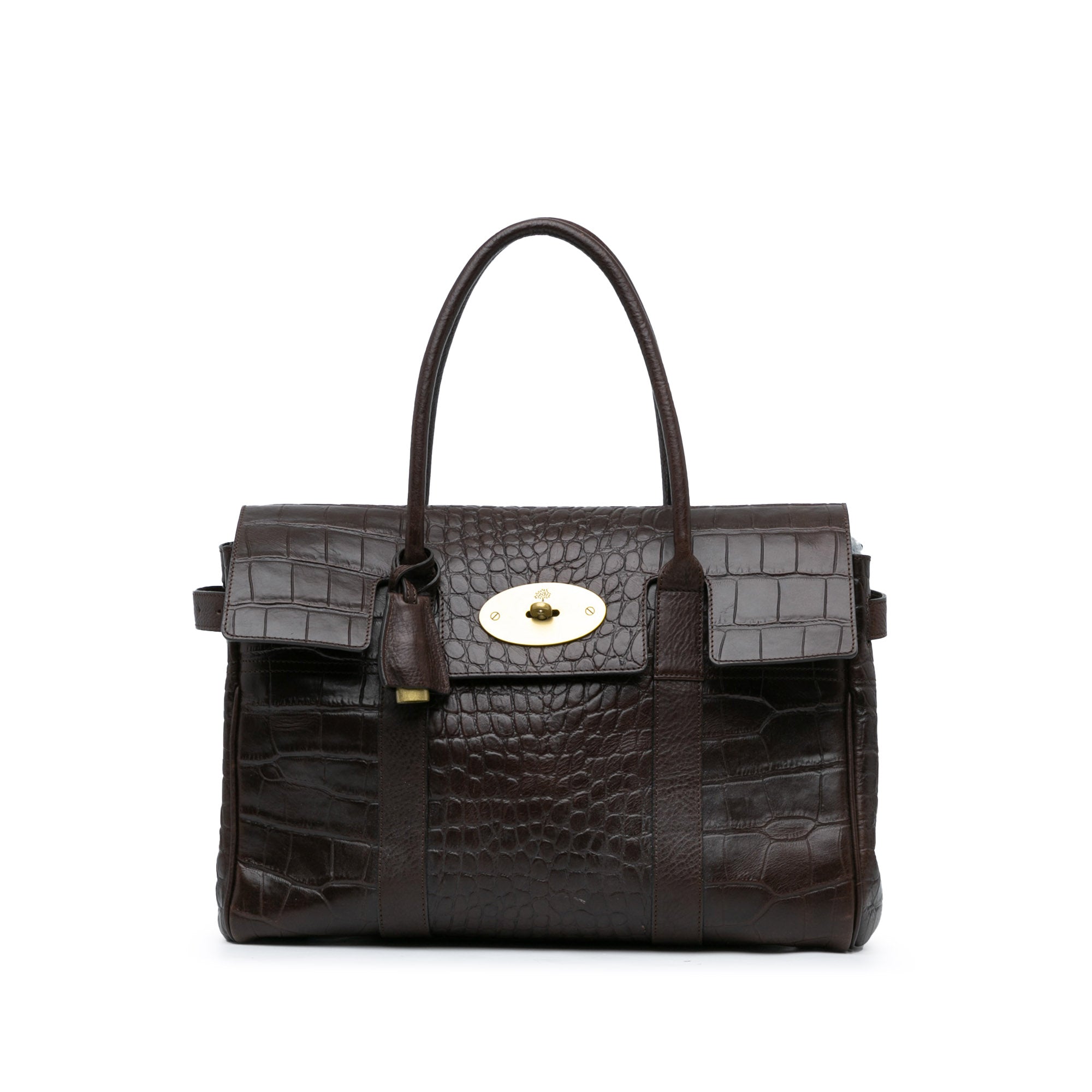 Croc Embossed Calfskin Bayswater