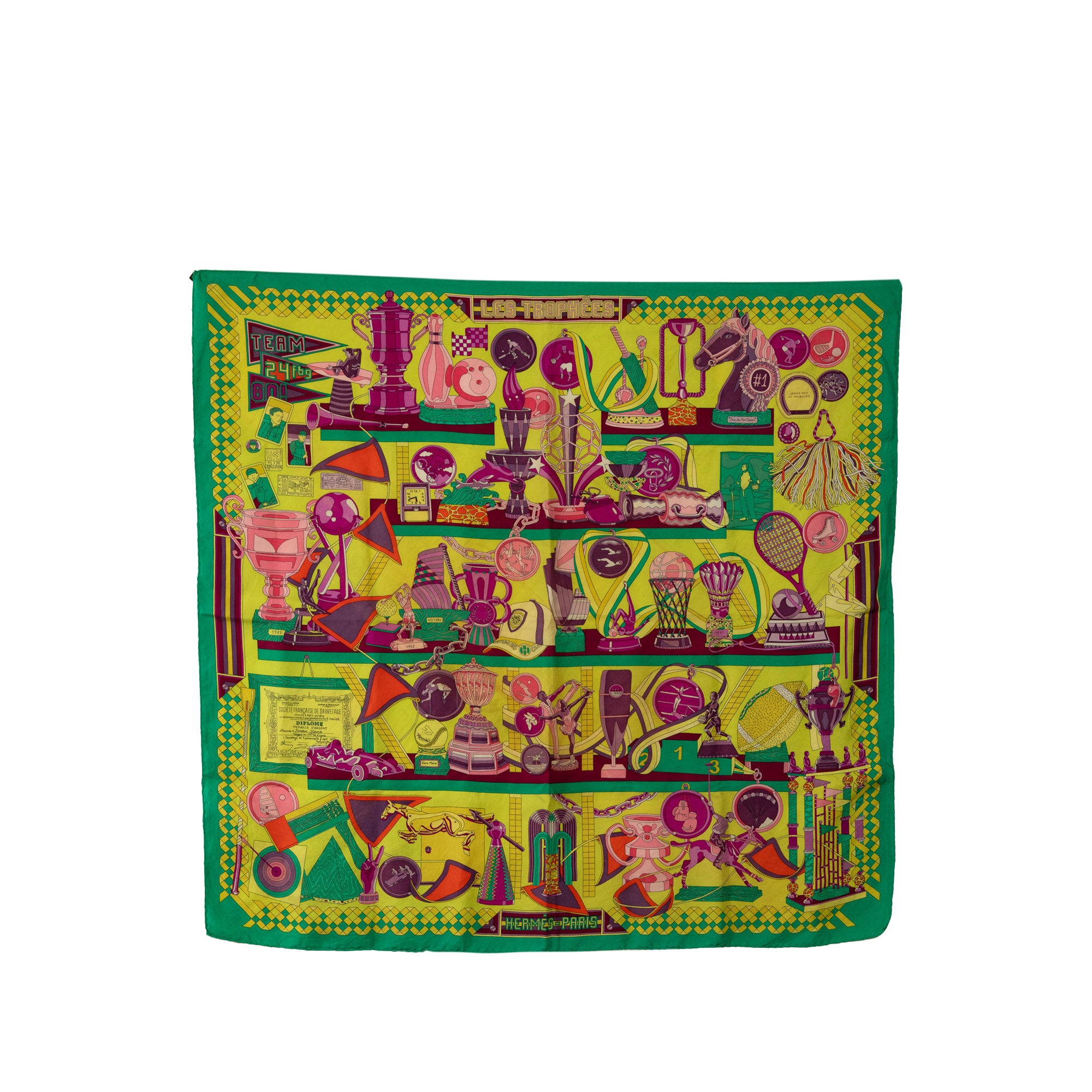 Les Trophees Silk Scarf