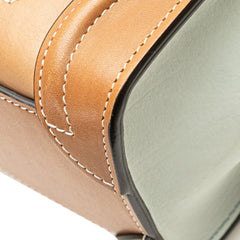 Nano Tricolor Leather Luggage Tote