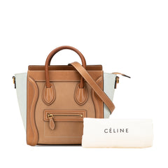 Nano Tricolor Leather Luggage Tote
