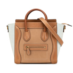 Nano Tricolor Leather Luggage Tote
