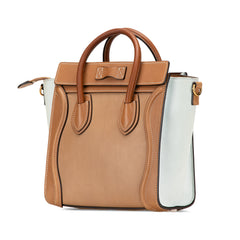 Nano Tricolor Leather Luggage Tote