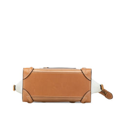 Nano Tricolor Leather Luggage Tote