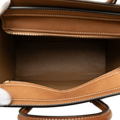 Nano Tricolor Leather Luggage Tote