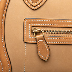 Nano Tricolor Leather Luggage Tote