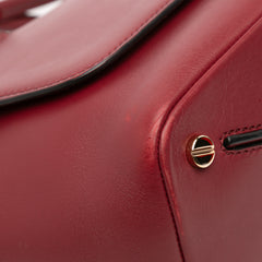 Leather Rockstud Demilune Satchel