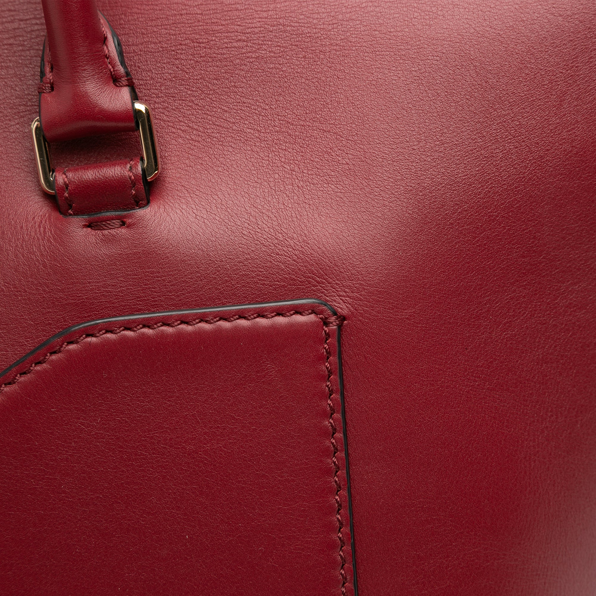 Leather Rockstud Demilune Satchel