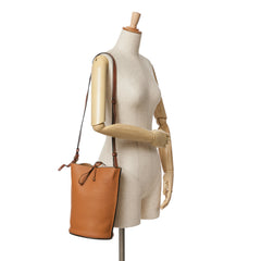 Leather Gate Bucket Bag