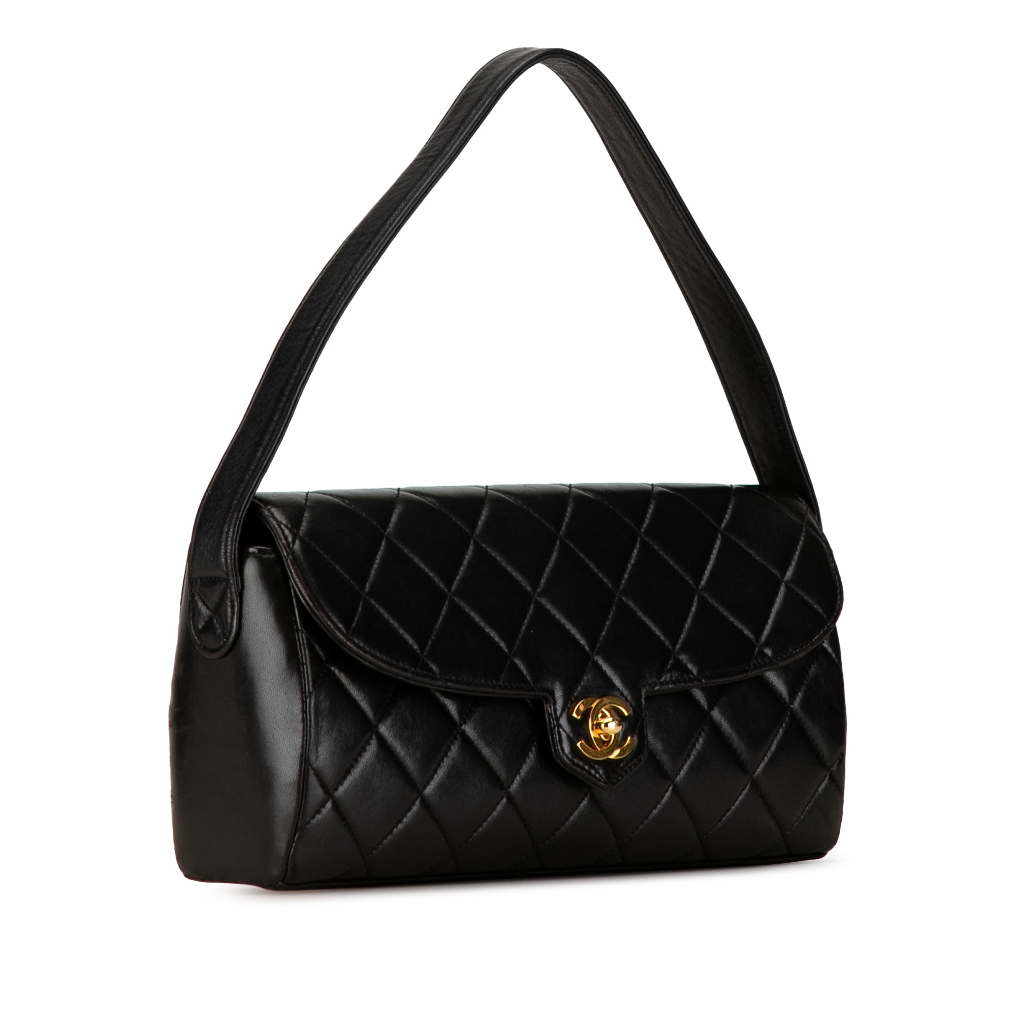 CC Quilted Lambskin Leather Handbag_1