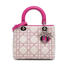 Medium Lambskin Cannage Stitched Lady Dior