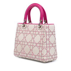Medium Lambskin Cannage Stitched Lady Dior