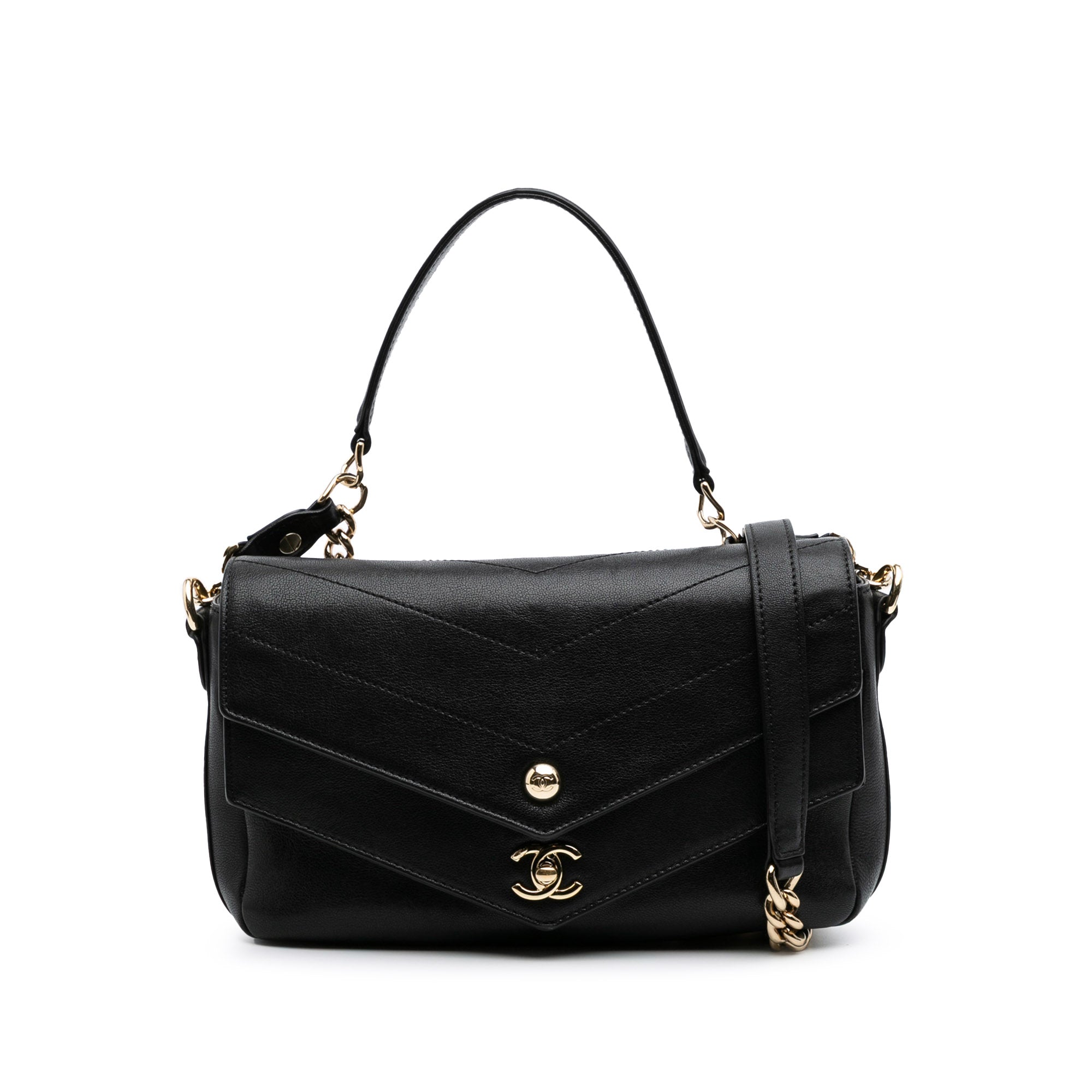 Mini Quilted Sheepskin Double Chevron Flap