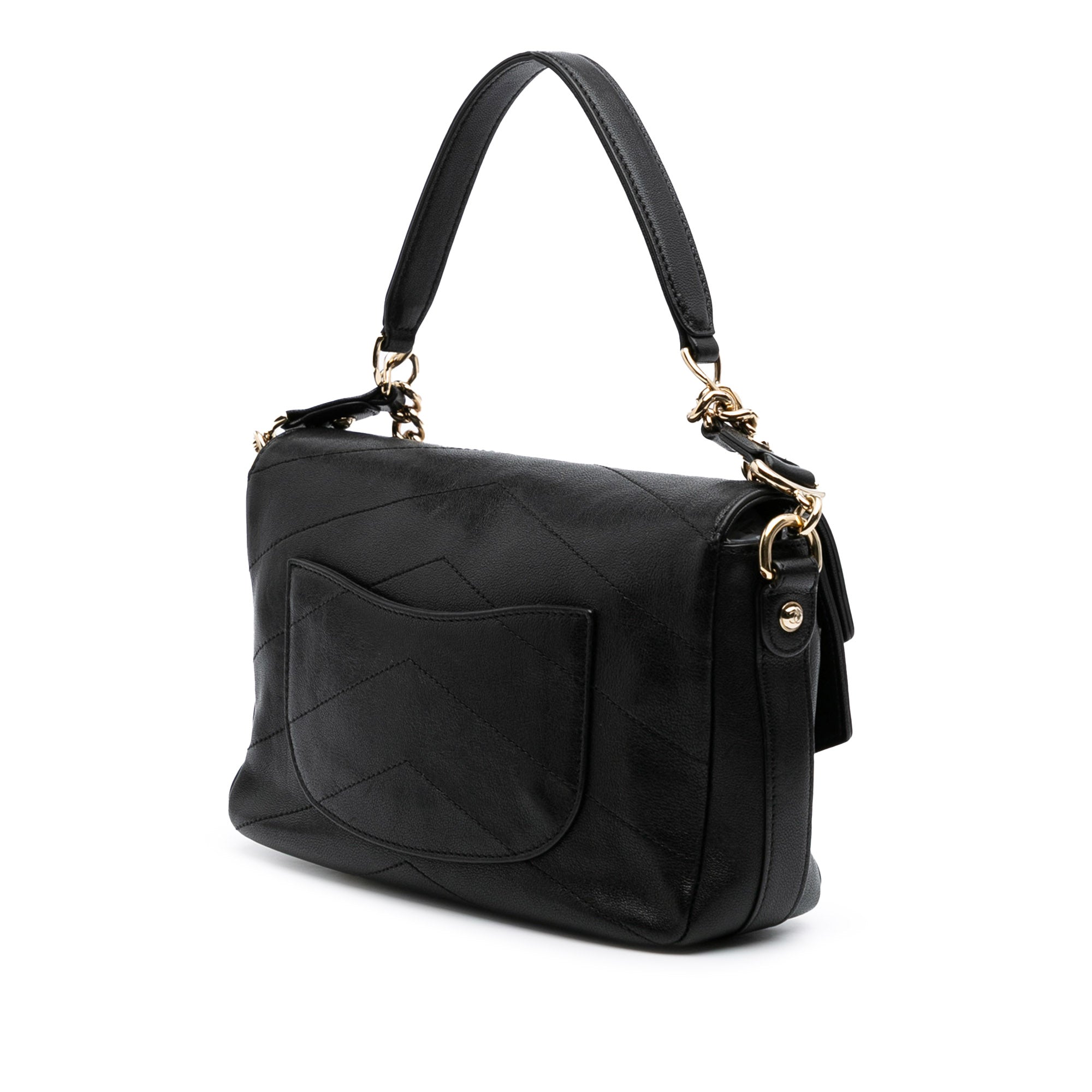 Mini Quilted Sheepskin Double Chevron Flap