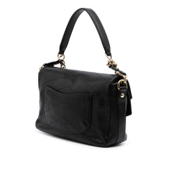 Mini Quilted Sheepskin Double Chevron Flap