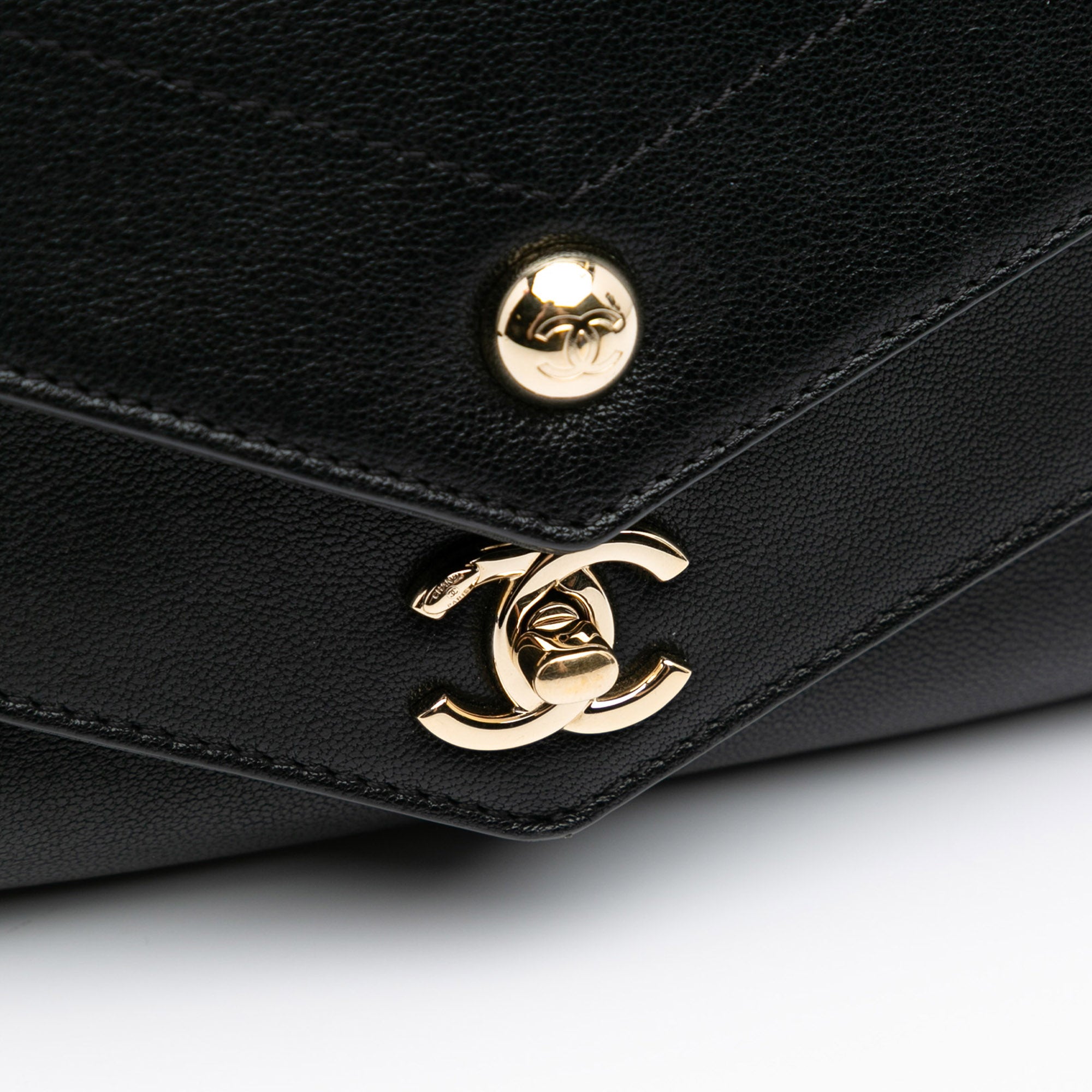 Mini Quilted Sheepskin Double Chevron Flap