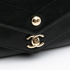 Mini Quilted Sheepskin Double Chevron Flap