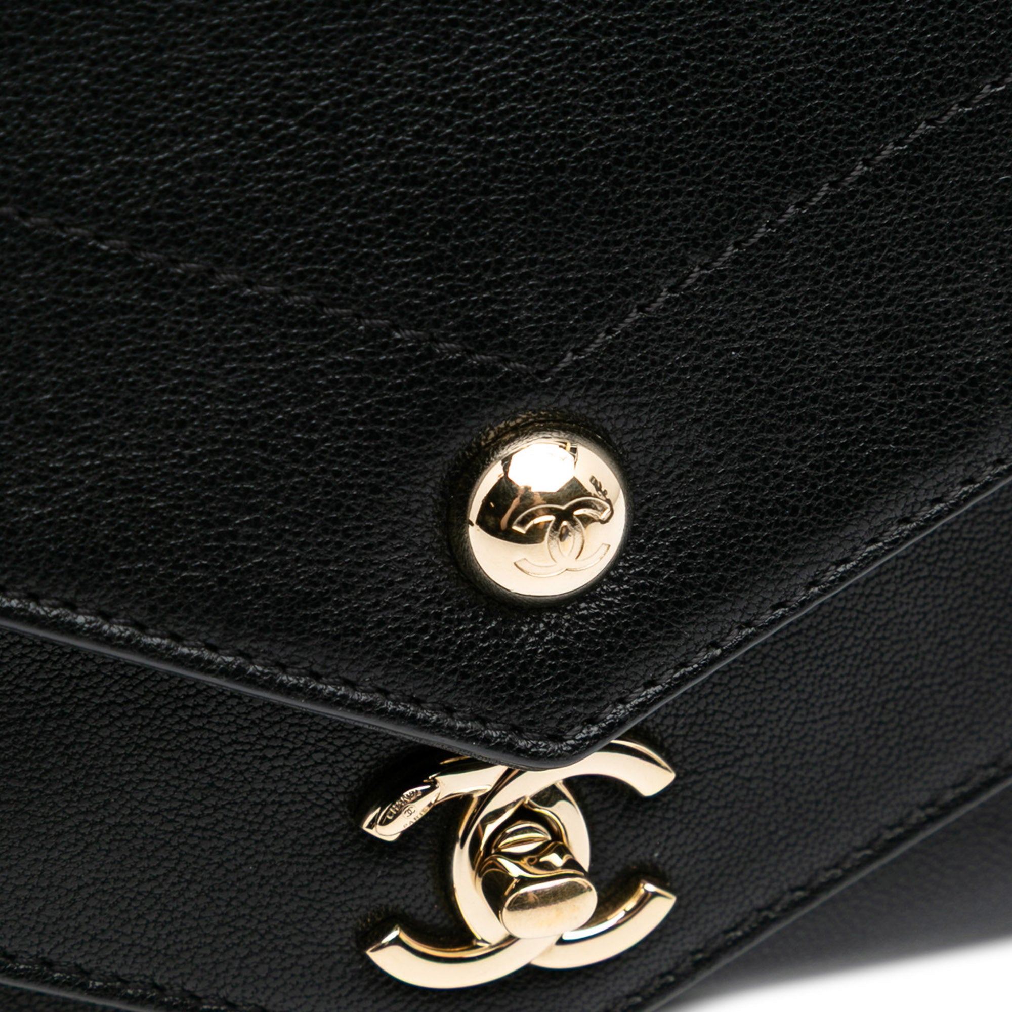 Mini Quilted Sheepskin Double Chevron Flap