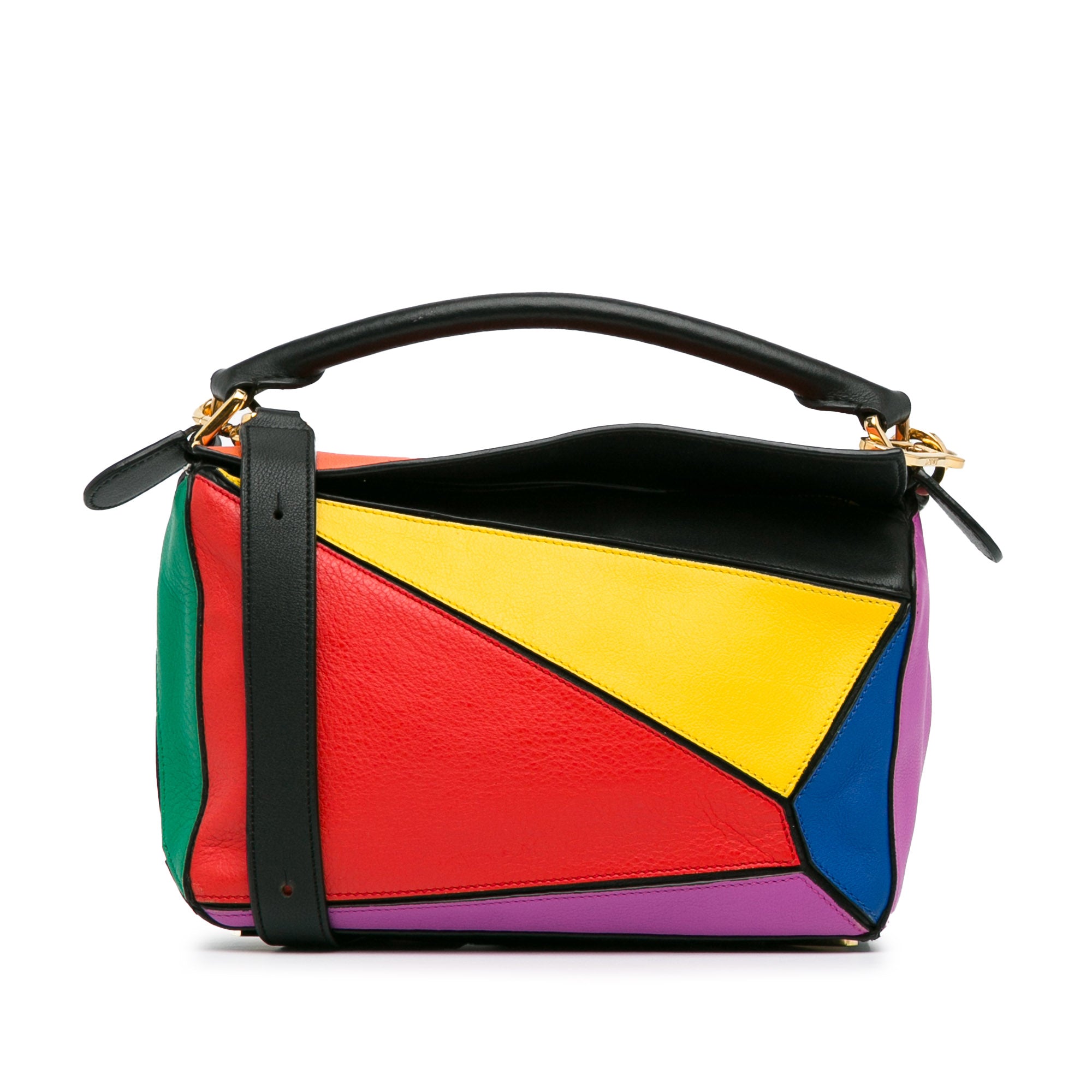 Small Multicolor Puzzle Satchel_0