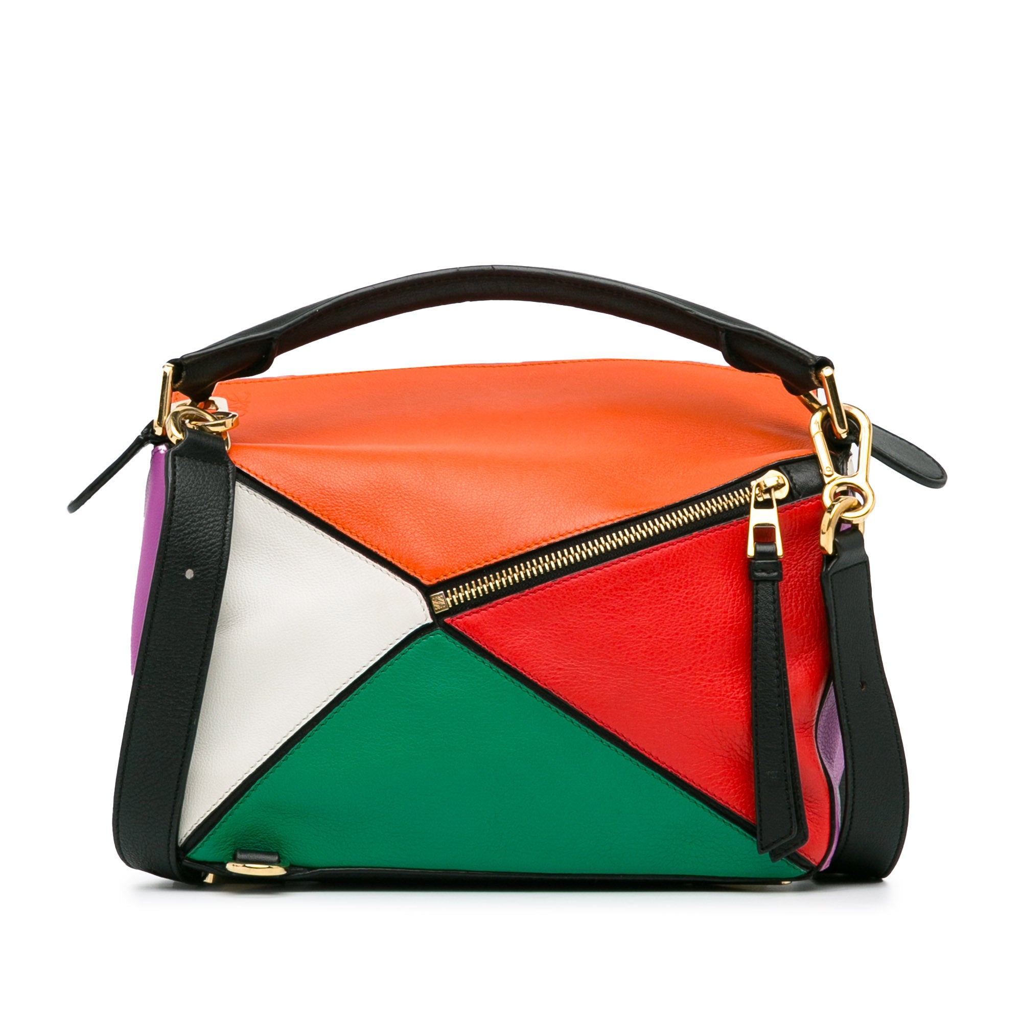 Small Multicolor Puzzle Satchel_2