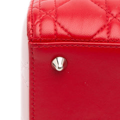 Medium Tricolor Lambskin Cannage Lady Dior