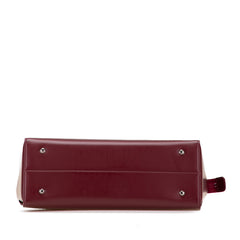 House Check Trimmed Leather Handbag