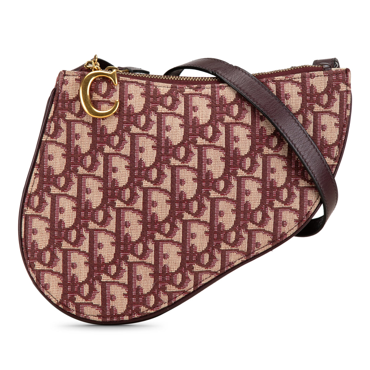 Oblique Canvas Saddle Triple Zip Crossbody
