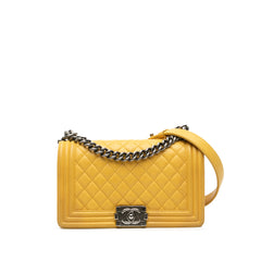 Old Medium Quilted Calfskin Boy Flap