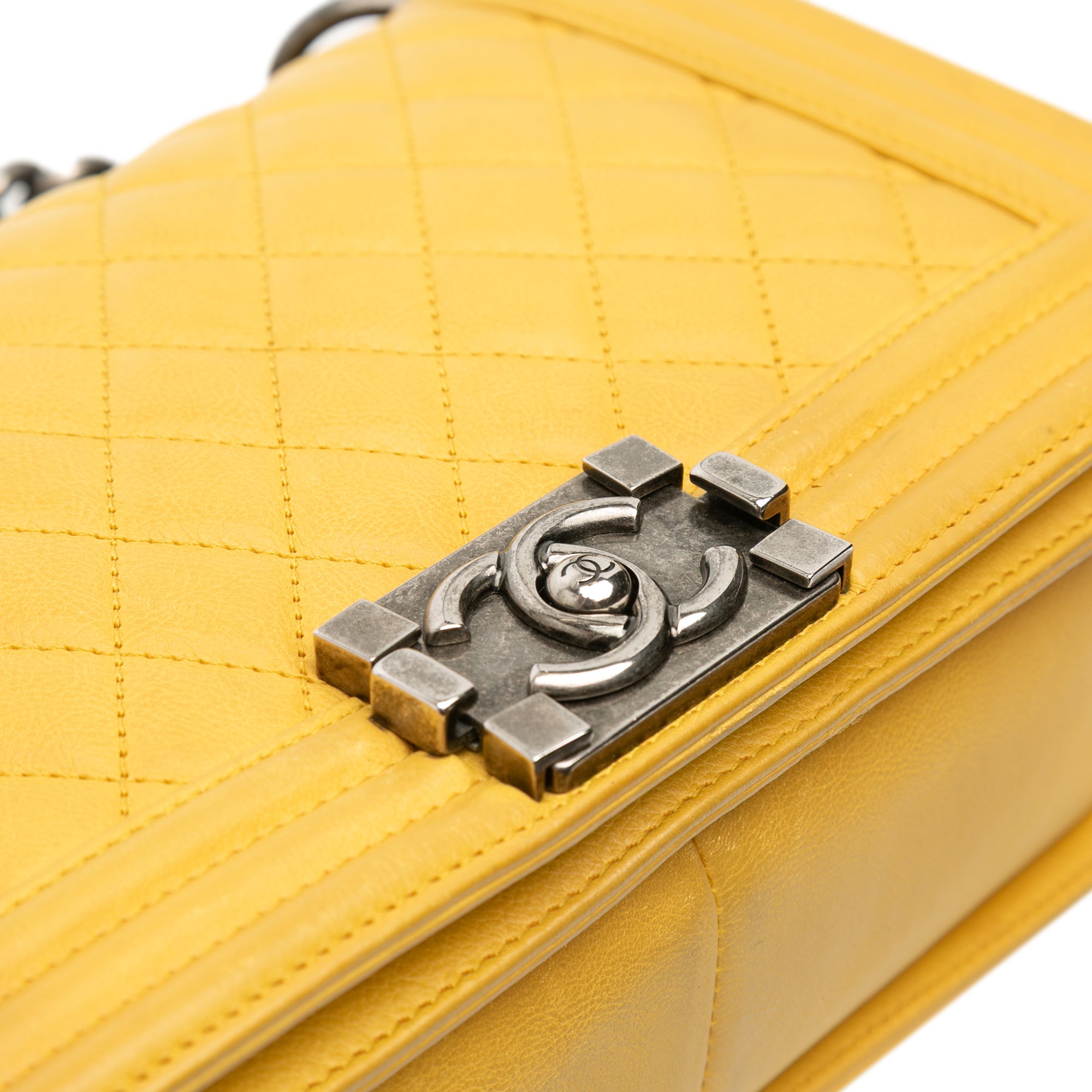 Old Medium Quilted Calfskin Boy Flap
