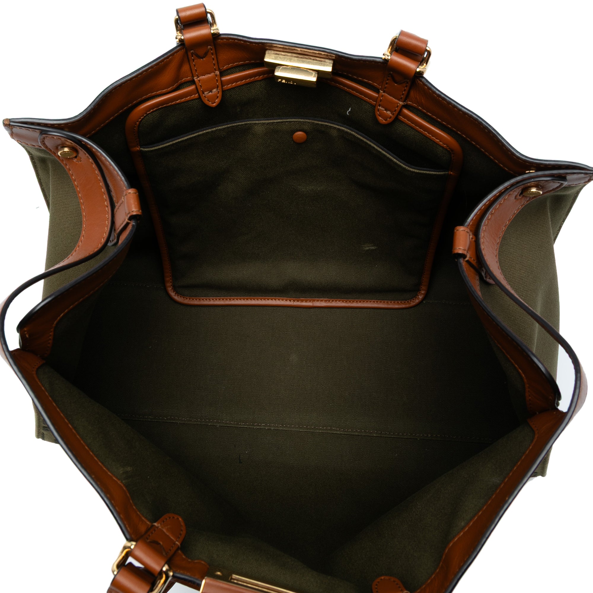 Zucca Embroidered Canvas Peekaboo X Tote